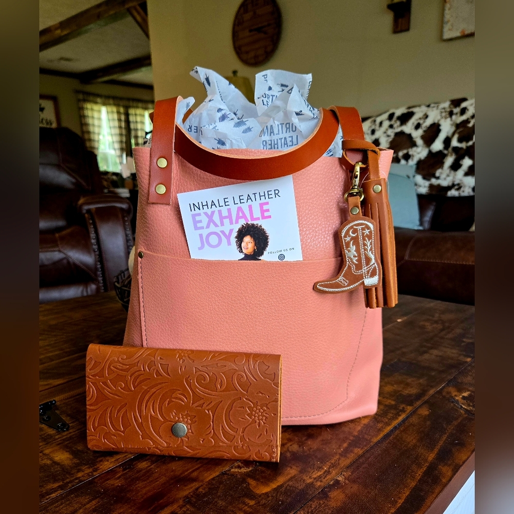 plg Small Classic Unicorn Color Quartz Tote #cowboy Boot Keychain Not Included#